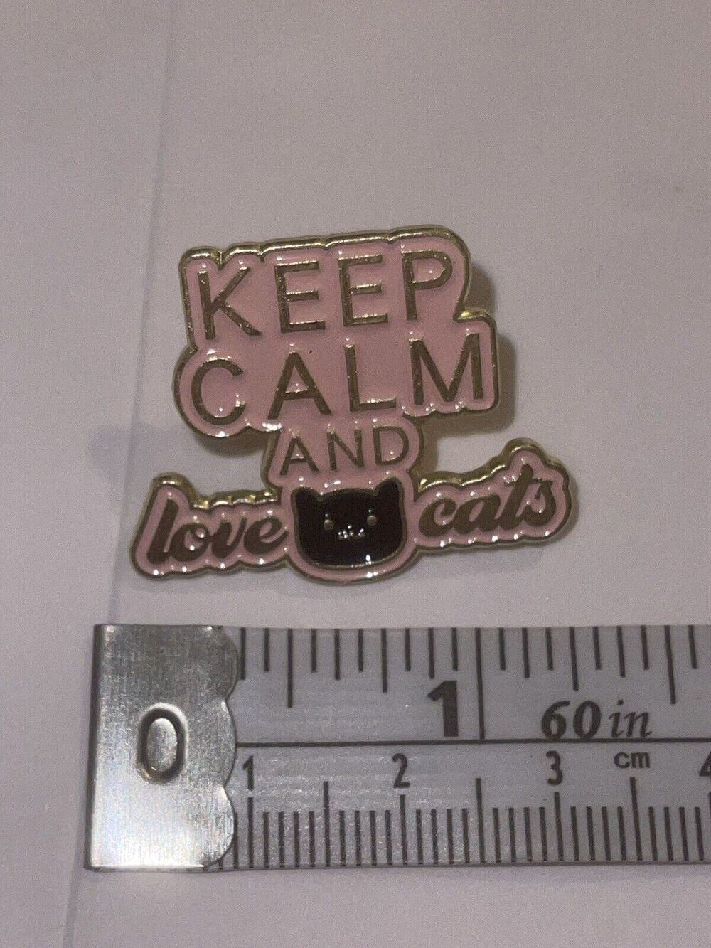 Keep Calm And Love Cats Pin Brooch